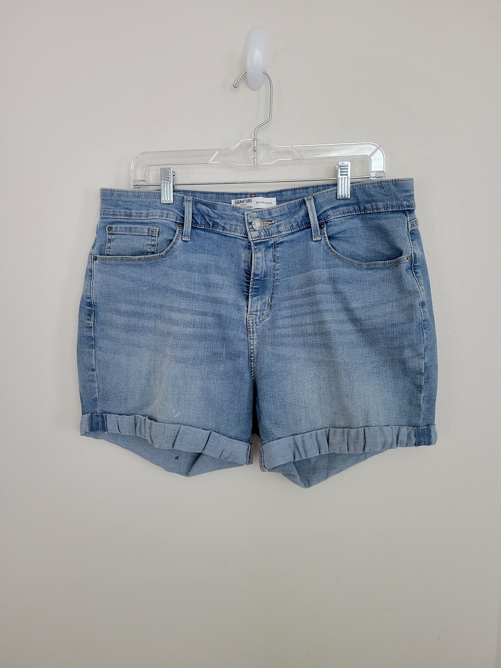 Signature by Levi Strauss Light Blue Denim Jean Shorts